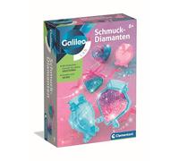 Clementoni Galileo Lab 59443 Kit de bricolage de bijoux avec moules et poussière de couleur, bijoux à paillettes, à partir de 7 ans