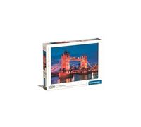 Clementoni Puzzle 1000 pièces Tower Bridge la nuit – Paysage et nature – Coloris Unique