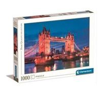 Clementoni Puzzle 1000 pièces Tower Bridge la nuit – Paysage et nature – Coloris Unique