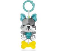Clementoni hochet Chien junior 25 cm en peluche gris/bleu Bleu G