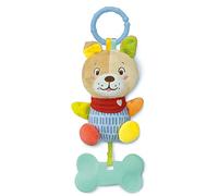 Clementoni - Hochet Chien - Lovely Soft Dog Rattle - Peluche Educative - Développement Multisensoriel - Tissu Doux - Facile à Accrocher - pour Enfants Dès 0 Mois