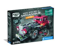 Clementoni - Hot Rod 8ans - Coffret de construction mécanique enfant avec plus de 211 composants, système de direction fonctionnel et pistons en mouvement, cadeau jeu scientifique STEM, jouet éducatif
