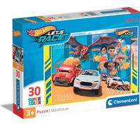 Clementoni Hotwheels Kinder Puzzle 30 pièces - Puzzle de voitures 33,5 x 23,5 cm pour enfants à partir de 3 ans - Jeu d'adresse de Clementoni 20284