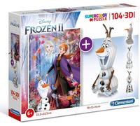 Clementoni Ice Kingdom Puzzle / 104 pièces + 3D
