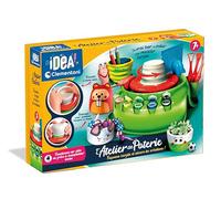Clementoni Idea - 52312 - L'Atelier de Poterie - Façonne l'Argile et Décore tes Créations - Jeu pour Enfants à partir de 7 Ans et Plus - avec Plateau Tournant, Pots de Peinture, et Chargeur