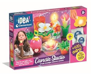 Clementoni Idea 83032 Kit de fabrication de bougies DIY avec kit de recharge - Kit créatif pour fabriquer et concevoir des bougies en pots de fleurs, calla, marguerites et plantes succulentes pour