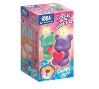 Clementoni Idea Create Your Candles Bear Kit de création de 2 bougies artisanales en forme d'ourson pour enfants 8 ans, laboratoire créatif, idée cadeau, fabriqué en Italie, 18350