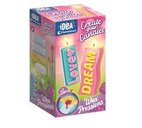 Clementoni Idea - Create Your Candles Messages Style, Kit pour créer 2 bougies artisanales, pour enfants 8 ans, laboratoire créatif, idée cadeau, fabriqué en Italie, 18353