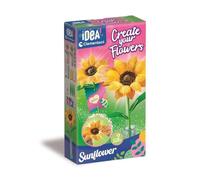 Clementoni Idea - Create your Flowers Sunflower Kit créatif pour réaliser 2 tournesols en papier crêpe, jeu créatif pour enfants 7 ans, fabriqué en Italie, 18347