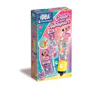 Clementoni Idea - Create Your Highlighters Beach Buddies, Kit créatif pour Enfants 6 Ans et surligneurs Personnalisables avec décorations et Personnages de Plage, 18396