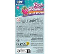 Clementoni Idea - Create Your Highlighters Fruit Splash, Kit créatif pour enfants 6 ans et surligneurs personnalisables avec décorations et personnages Fruit, 18395