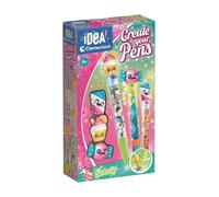 Clementoni Idea - Create Your Pens Sweety, Kit créatif pour Enfants 6 Ans et 3 stylos Personnalisables avec décorations, activités artistiques et manualité, 18394