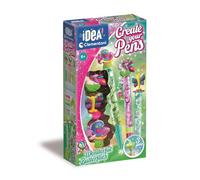 Clementoni Idea - Create Your Pens: Wonderful Butterflies, Laboratoire des stylos personnalisés, Kit créatif pour enfants 6 ans avec 3 stylos personnalisables avec encres et accessoires, 18873