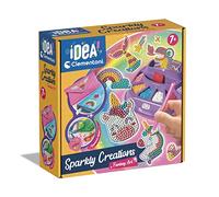 Clementoni – Kit créatif Idea Sparkly Creations – Diamond Art, Laboratoire Gemmes, 7 ans – 18746