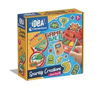 Clementoni - Idea-Sparkly Creations-Game Icons Painting, Diamond Art, Kit Art, Laboratoire Gemmes, Jeu Créatif Enfants 7 Ans, Couleur Multilingue, 18774