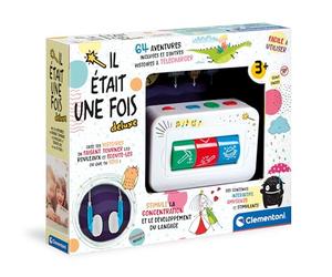 Clementoni - Il Était Une Fois 3 Ans + - Conteur d'Histoires Interactif - 64 Histoires à Créer - Écouteurs Inclus - Plus de 2h de Contenu Téléchargeable - Stimule l'imagination - Idée Cadeau Enfant