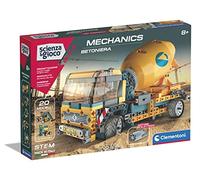 Clementoni - Italie Science Build-Camion Bétonnière-Set Constructions Enfants, Atelier Mécanique, Jeu Scientifique 8 Ans (Version en Italien) -Made in Italy, Multicolore, Large, 19296