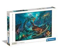 Clementoni - Jeu de création et logique pour Enfants - Puzzle 3000 pièces The Underwater Battle, défi Stimulant pour passionnés de Puzzles, qualité Italienne et Image immersive - 33023
