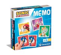 Clementoni - Jeu de mémoire et d'association Memo Sonic, cartes à coupler, 3 ans, Made in Italy