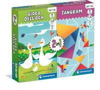 Clementoni Jeu De Société 2 En 1, Jeu De L'Oie Et Tangram