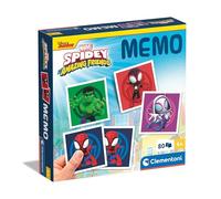 Clementoni Jeu éducatif Mémo Marvel Spidey et ses amis incroyables 80 tuiles - Jeu pour enfants de 4 ans, jeux de cartes flash, apprentissage de la pensée logique, 2 joueurs, cadeau pour garçon