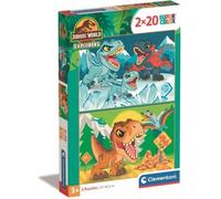 Clementoni jigsaw puzzle super color jurassic world, 2x20st.