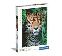 Clementoni Jungla 500pzs Does Not Apply Collection Jaguar in The Jungle 500 pièces-fabriqué en Italie, Adulte, Puzzle Animaux, 35127, Multicolore, Medium