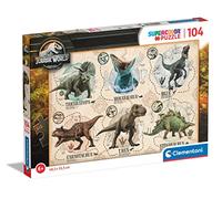 Clementoni- Jurassic World Supercolor World-104 Pièces, Enfants 6 Ans, Puzzle Dessin Animé-Fabriqué en Italie, 27179