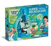 Clementoni - Kit de Super Microscope : kit d'expériences scientifiques pour Enfants, grossissement jusqu'à 1200x (8 Ans et Plus)