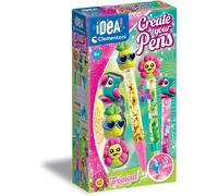 Clementoni - Kit créatif enfant Crée tes stylos Tropical 3 stylos DIY décorations tropicales 6 ans+
