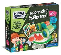 Clementoni Lab-Apprentis Expériences Sciences, Kit Explorateur, Jeu Scientifique Enfants 5 Ans, Laboratoire, avec Jumelles, Made in Italy, Couleur Italienne, 19363