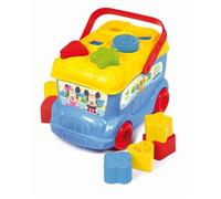 Clementoni – Jouet d'éveil Bus des Formes Mickey Mouse – Apprentissage formes et couleurs – 10 mois+