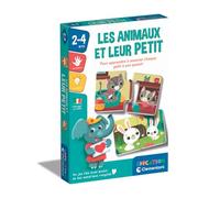 Clementoni | Les Animaux et Leur Petit pour Enfants 2-4 Ans | Jeu Éducatif d'Association avec 16 Mini-Puzzles Autocorrectifs | Développement Langage et Motricité Fine | Format Compact