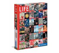 Clementoni Life Magazine-Cover 1000 piĨces, Vintage Collage, Noir et Blanc, Photographies emblÄĹmatiques-fabriquÄĹ en Italie, Puzzle Adulte, 39636, Multicolore