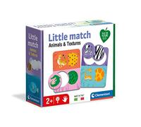 Clementoni - Little Match-Animaux et Texture-6 Mini, Carreaux Puzzle Incastré, Jeu éducatif Enfants 2 Ans, Made in Italy, Multicolore, 16326