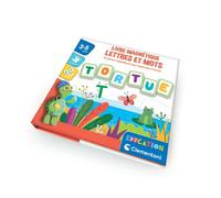 Clementoni Livre magnétique Lettres et Mots – Lettres magnétiques & feutre effaçable – Multicolore