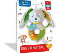 Clementoni Lovely Bunny Doux Hochet Peluche Pour Nouveau-Né