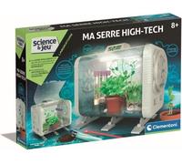 CLEMENTONI - Ma serre high-tech - 3 maniere de faire pousser - Capteurs pour contrôler la luminosité, la température et l'humidité -