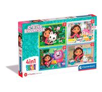 Clementoni Puzzle 4 en 1 Gabby et la Maison Magique 3 ans+ 12/16/20/24 pièces Netflix DreamWorks