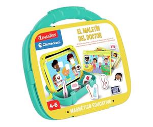 Clementoni - Mallette magnétique de médecin - Jeu éducatif avec Mise au Point Montessori pour Enfants - Apprends sur Le Corps Humain - avec livret éducatif - À partir de 2 Ans - 55558