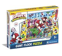Clementoni Marvel Spiderman Sol géant - Jeu éducatif électronique avec Stylo interactif - Puzzle pour Enfants de 3 Ans - Fabriqué en Italie, 16735, Multicolore, Grand