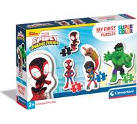 Clementoni Marvel Spidey and His Amazing Friends My First Puzzles - 4 mini-puzzles (3, 6, 9, 12 pièces) - Jeu d'adresse pour les jeunes enfants à partir de 2 ans, 20836