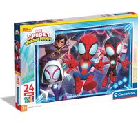 Clementoni Marvel Spidey and His Amazing Friends - Puzzle pour enfants 24 Maxi pièces - Puzzle 62 x 42 cm pour enfants à partir de 3 ans - Jeu d'adresse de Clementoni 28527