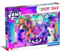 Clementoni - 23765 - Supercolor Puzzle My Little Pony - 104 Maxi pièces, Puzzle Enfants 4 Ans - Puzzle Enfant Clementoni, Puzzle Dessin animé - fabriqué en Italie