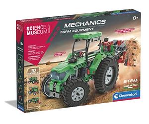 Clementoni - Mécanique du musée des Sciences : Ensemble de Construction de véhicules agricoles, Apprendre par la Construction et Le Jeu, (8 Ans et Plus)