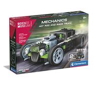 Clementoni - Mécanique du musée des Sciences : Ensemble de Construction Hot Rod & Rocket Truck 2 modèles en 1, Engrenages Mobiles, Jouet d'apprentissage STEM pour Enfants (8 Ans et Plus)