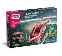 Clementoni - Mechanics Lab Pompiers Ensemble de Construction d'hélicoptère avec Instructions en Application, Multicolore (55437)