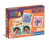 Clementoni - Jeu de mémoire Mémo Dora l'Exploratrice - Cartes illustrées dès 4 ans