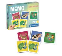 Clementoni Jouet éducatif Memo Pocket Farm Animals 48 tuiles pour enfants 3-5 ans Fabriqué en Italie