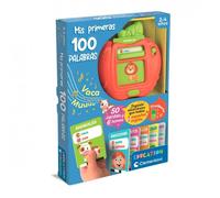 Clementoni Education, Mes 100 Premiers Mots, Jouet électronique éducatif bilingue (Espagnol/Anglais), 50 Cartes interactives, âge 2-4 Ans, 55647